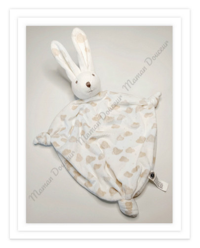 Doudou plat triangle lapin - doudou,