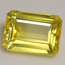 Pierre précieuse naturelle certifiée Tanzanite jaune de Tanzanie 10,20 ct éme...