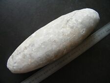 ancien gros poids de pendule ou coucou ou horloge pierre blanche taillée 2,37 Kg