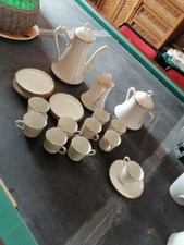 Service Cafe Porcelaine Dorures  Ancien