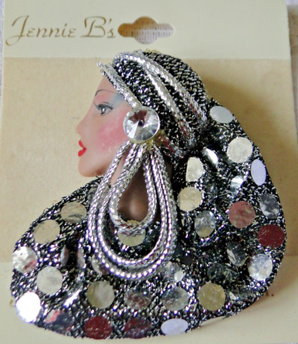 Broche ancienne visage - broche,