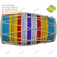 Neuf Indien Musical Instrument Bois Bébé Dholak pour Enfants