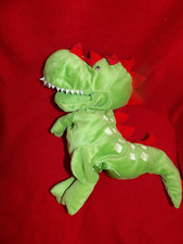 Doudou Peluche Marionnette  IKEA Dragon Vert et Rouge
