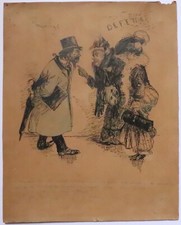 GONZAGUE-PRIVAT DESSIN HUMORISTIQUE LES ABATTOIRS 1906