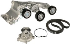 Pompe à eau+Jeu de courroie trapézoïdale à nervures KP15PK1745 GATES