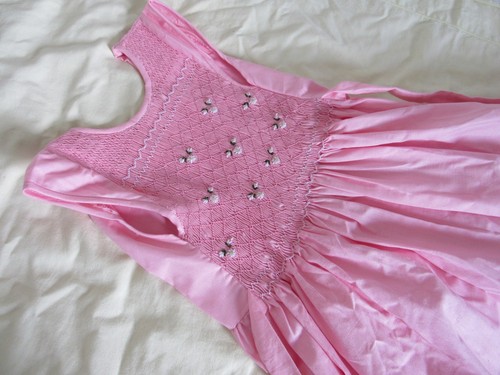 Magnifique robe smock rose - smock,