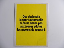 catalogue brochure SIMCA Racing Team Rallye 2  poster au dos