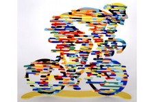 Sculpture Pop art métal Tour De France vélo David Gerstein Armstrong