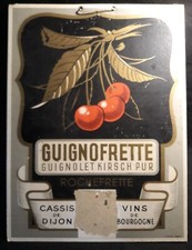 ANCIENNE PLAQUE CARTON PUBLICITAIRE SERIGRAPHIE GUIGNOFRETTE  N°708/141