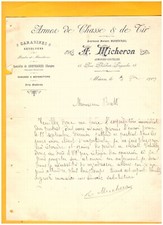 MACON (71) ARMURIER-COUTELIER / ARMES de CHASSE "MARECHAL / A. MICHERON" en 1907