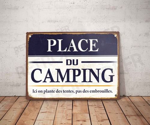 Plaque métal vintage place - vintage,