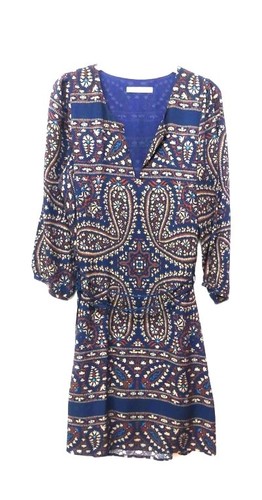 Robe chemins blancs - chemins, bleu