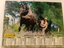 Calendrier des Postes - Almanach PTT - 36 INDRE - 2001 - CHEVAL - Agriculteur