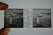 Paris crue 1910 inondation "Quai St Bernard"- plaque de verre positif stéréo