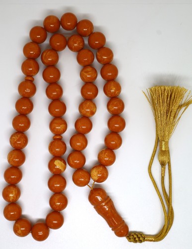 Chapelet musulman ambre - , perles