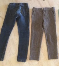 ZARA KID & AUTRE: LOT DE 2 PANTALONS FILLE TAILLE 7-8 ANS, DONT JEAN