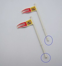 PLAYMOBIL (A11c06) PIRATES - Lot de 2 Drapeaux Phare Espagnol 4294 Cassés