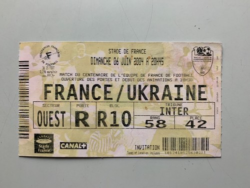 Ticket match centenaire equipe - centenaire,