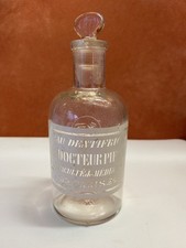 ANCIEN FLACON EN VERRE PUBLICITE  PHARMACIE EAU DENTIFRICE DU DOCTEUR PIERRE