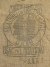 sac toile de jute Société Alsacienne filature ORAN vintage /voir descriptif 7