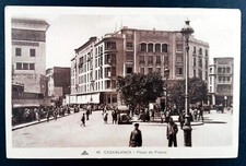 CASABLANCA Place des Nations-Unies , Place de France MAROC  CPA POSTCARD  P479