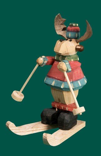 Figurine bois élan - figurine, sur