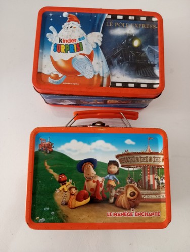 Lot boîte métallique kinder - lot,