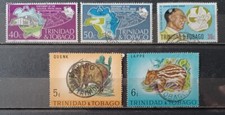 TRINITE-1971-75- lot 5 timbres oblitérés Y&T# 286-287/332-333/337