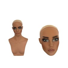 Tête de mannequin femme réaliste en PVC pour perruque, bijoux, écouteurs