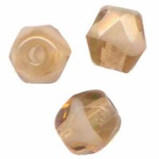 200  PERLES FACETTES DE BOHEME  4 mm SMOKY WHITE