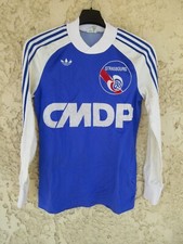 Maillot R.C STRASBOURG années 80 vintage CMDP ADIDAS trikot shirt L/S Ventex XS