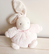 KALOO doudou boule lapin plume rose pâle perle 2013 20 cm