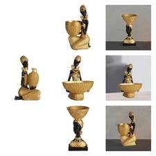 Statue de femme tribale africaine, figurine artisanale pour salon, table,