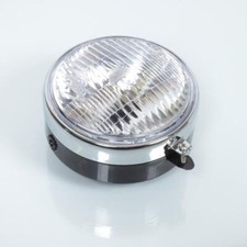 Phare optique avant rond noir et chromé pour mobylette Peugeot 50 cyclomoteur