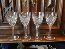 ST LOUIS CHANTILLY 4 VERRES A VIN SIGNES Hauteur 17,5 cm
