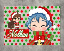 Puzzle Noël Manga personnalisé avec prénom