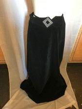 TRES CHIC JUPE LONGUE VELOURS DOUBLE / CEINTURE STRASS / T 42