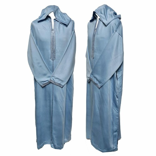 Marocain bleu coton laine - marocain,