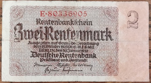 Billet allemagne rentenmark - billet,