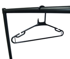 5ft Résistant Vêtements Vêtement Rail 50 Plastique Noir Manteau Cintre