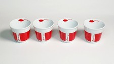Lot 4 Tasses Gobelet Café Expresso Rouge Blanc Kiss Me h: 5,5 Cm Bodum Bialetti