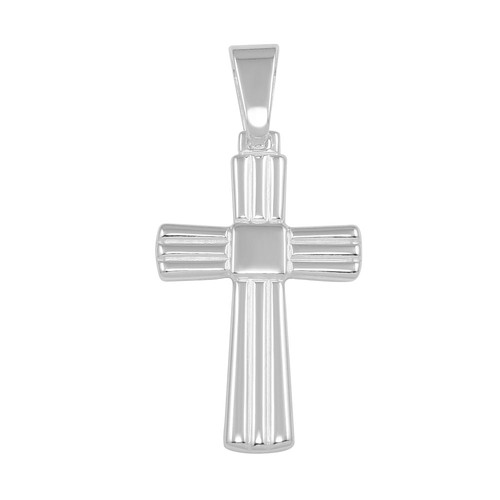 Pendentif croix argent - pendentif, en