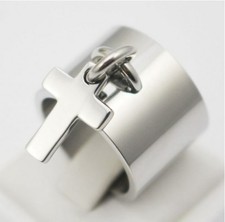 BAGUE NEUVE BRELOQUE CROIX PAMPILLE MODE ACTUELLE TAILLES AU CHOIX