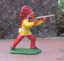 SOLDAT JIM FAR-WEST / FIGURINE INDIEN AVEC CARABINE DEBOUT