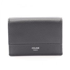 Portefeuille CELINE plié triple pli 10E603BEL cuir noir femme d'occasion