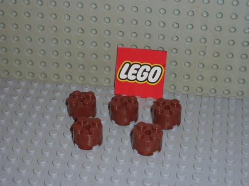 Lego redbrown round bricks - lego,