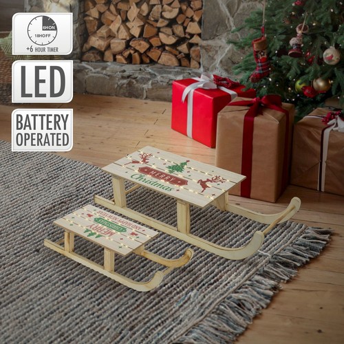 Traîneau noël led déco - de,