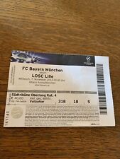 Billet collector occasion UCL FC Bayern Munich vs LOSC Lille saison 2012/13