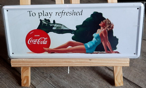 Coca cola plaque de - -,