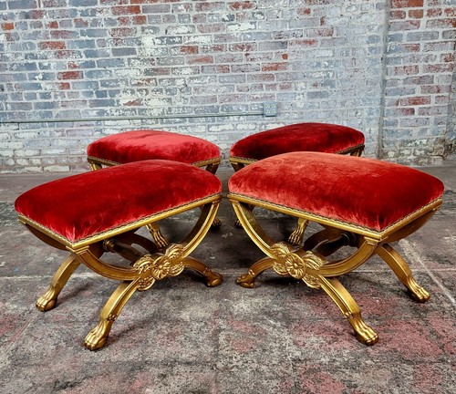 Louis xvi style rouge - xvi, velours